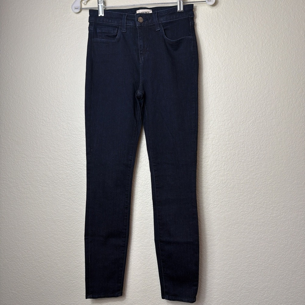 L'AGENCE Margot Jeans Womens 24 Eclipse Blue High Rise Skinny Stretch Denim Pant